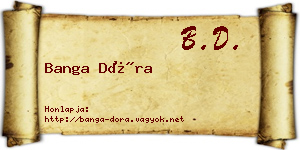 Banga Dóra névjegykártya