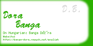 dora banga business card